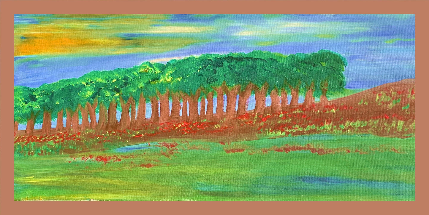 "Mom Says the Trees Are too Straight" Original Painting by Don Paone - Art by Don Paone and Friends